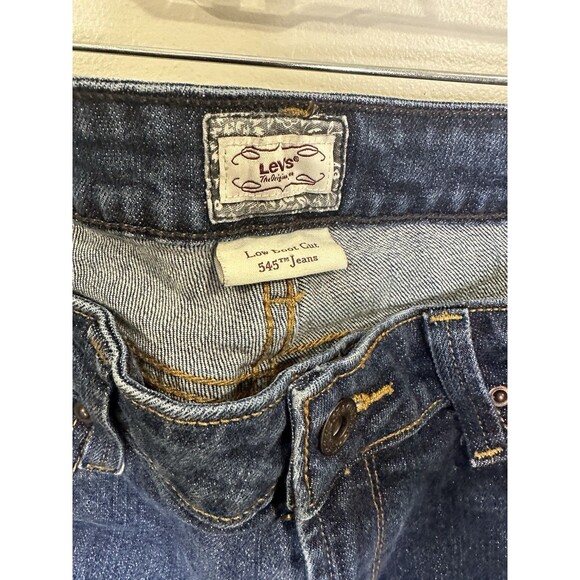 Levis 545 Jeans Size 10 Ladies Low Boot Cut Stretch Blue Denim Bootcut - Picture 11 of 16